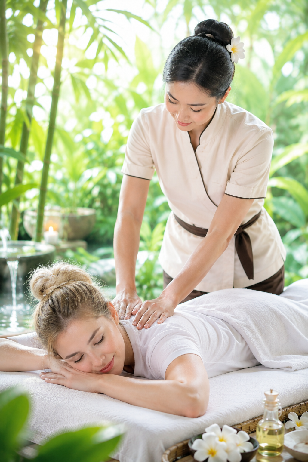 Calm and comfortable massage room